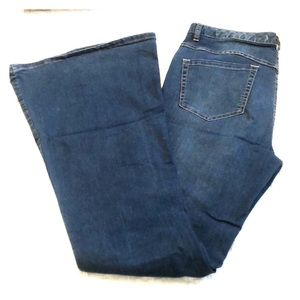 Free people flare blue jeans